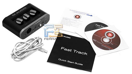 Полная комплектация M-Audio Fast Track